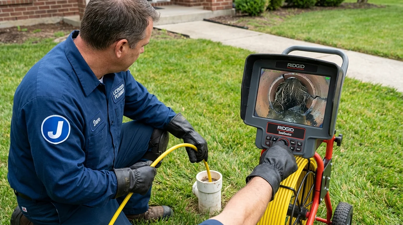 Sewer camera inspection being performed by Johns Plumbing LLC in Valley Cottage