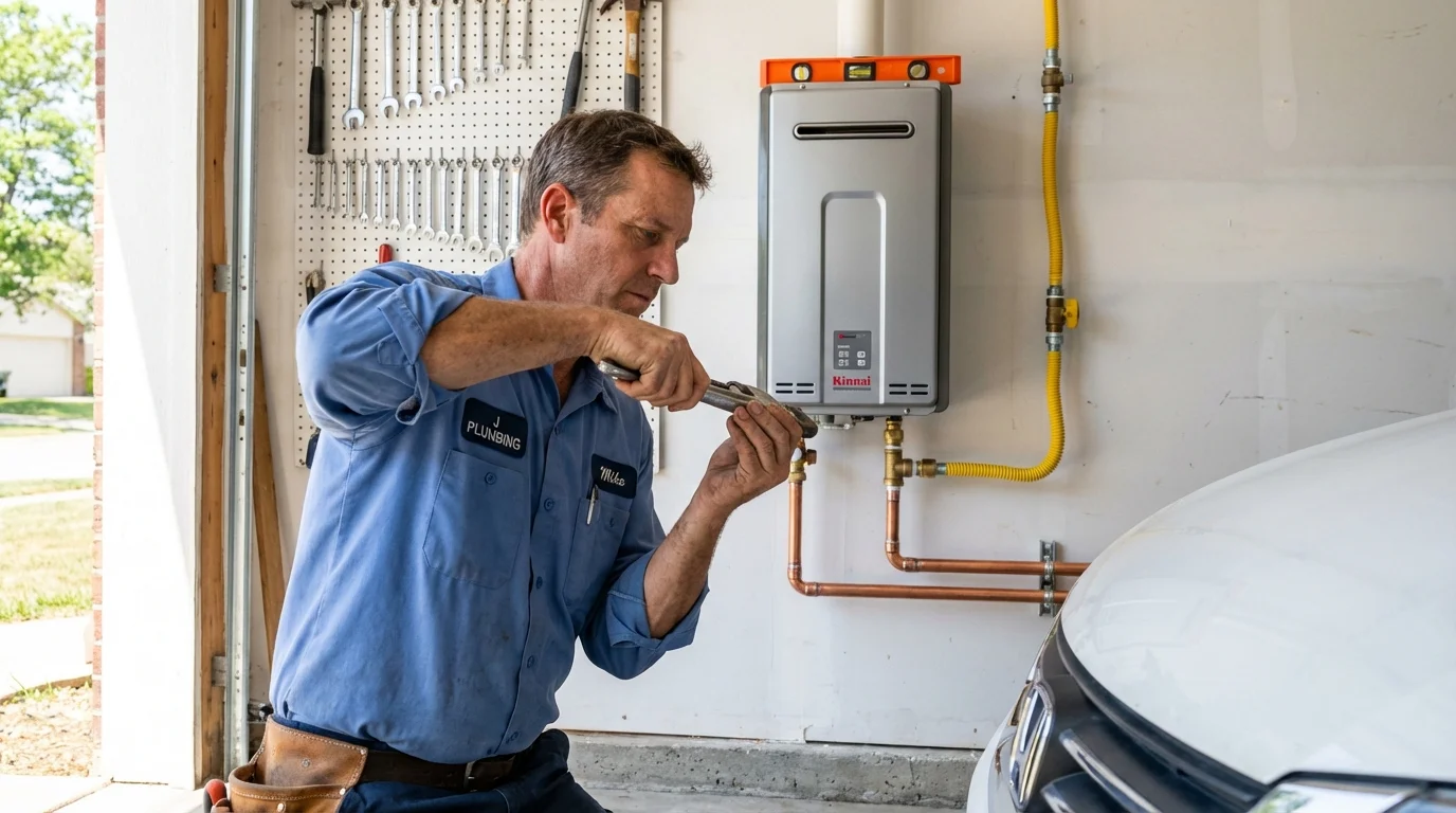 Tankless water heater installation by a Johns Plumbing LLC plumber in Valley Cottage